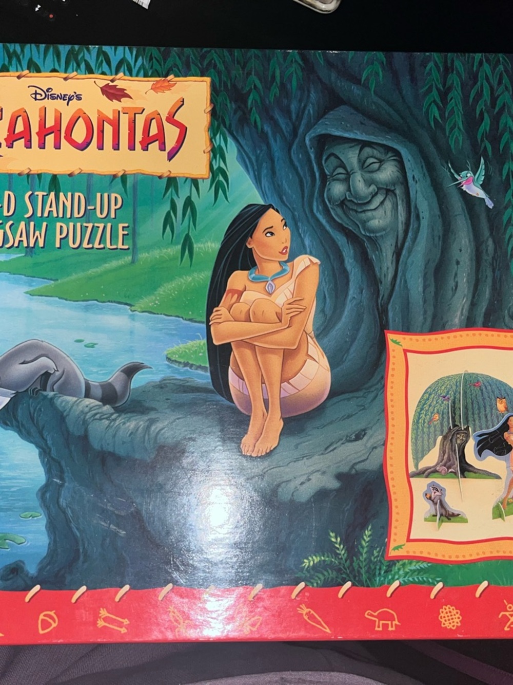 Vintage Disney Pocahontas Movie 3D Stand Up Jigsaw Puzzle New Parker Brothers